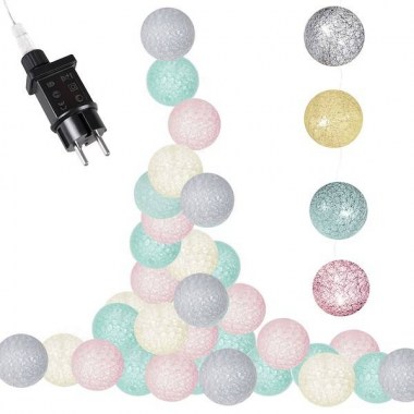 pol_pl_Cotton balls 30 led lampki dekoracyjne girlanda na prad turkusowo rozowe 30141_5