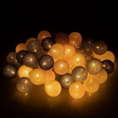 pol_pl_Cotton balls 50 led lampki dekoracyjne girlanda na prad grafitowo biale 30142_2