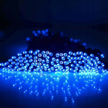 LAMPKI-CHOINKOWE-300-LED-ZEWNETRZNE-GRUBE-FLASH-Kolor-lampek-niebieski